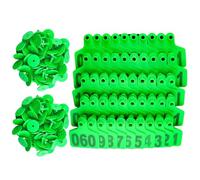 Marchio auricolare Carta d'identità per bestiame Etichette auricolari for bovini 001-100 -901-1000 etichette auricolari in plastica for bovini etichette for animali 201-300(Green,1-100)