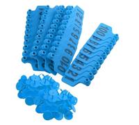 Marchio auricolare Carta d'identità per bestiame Etichette auricolari for bovini 001-100 -901-1000 etichette auricolari in plastica for bovini etichette for animali 201-300(Blue,501-600)