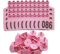 Marchio auricolare Carta d'identità per bestiame Identificazione del bestiame Marchi auricolari numerati(Pink,801-900)