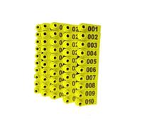 Marchio auricolare per bestiame, Ear Tags For Livestock Pigs Sheep Goats Cattle Multicolor Multiple Sizes(5.2cm*1.8cm(2.05in*07in),Yellow 101-200)