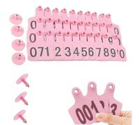 Marchio auricolare per bestiame, Etichette auricolari for bestiame numerate 001-1000 multicolore 7,5 x 6,3 cm confezione da 100(Pink,701-800)