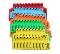 Marchio auricolare per bestiame, Etichette auricolari for bestiame numerate 001-1000 multicolore 7,5 x 6,3 cm confezione da 100(Mixed Color,801-900)