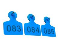 Marchio auricolare per bestiame, Marchi auricolari for bestiame 100 pezzi Multicolor numerati 001-1000(Blue,501-600)