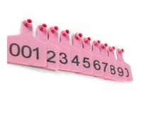 Marchio auricolare per bestiame, Marchi auricolari for bestiame 100 pezzi Multicolor numerati 001-1000(Pink,601-700)