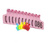 Marchio auricolare per bestiame, Marchi auricolari for bestiame 6x7,5cm Multicolor Numerati 100 Pz(Pink,601-700)