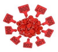 Marchio auricolare per bestiame, Marchi auricolari numerati for bestiame 100 pezzi Multicolor 7,5 x 6 cm 001-1000(Red,501-600)