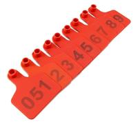 Marchio auricolare per bestiame, Marchio Auricolare Allevamento Multicolor Numerato 001-1000 Confezione Da 100 pz(Orange,701-800)