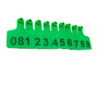 Marchio auricolare per bestiame, Marchio Auricolare Allevamento Multicolor Numerato 001-1000 Confezione Da 100 pz(Green,701-800)