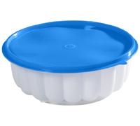 Marchio Generico J1528048 'Grand Gourmet - Stampo da semifreddo Charlotte, Coperchio Incluso, da 1,5 l, Ø 23 cm, in plastica, Colore: Bianco/Blu