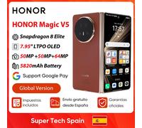 HONOR Magic V5 Versione globale Smartphone pieghevole 5G Snapdragon 8 Elite Display OLED LTPO da 7,95 pollici Batteria 5820mAh 66W SuperCharge Black