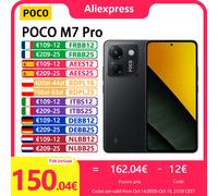 【Marchio+】 Il più recente POCO M7 Pro 5G Versione globale Dimensity 7025-Ultra 120Hz FHD+ Display AMOLED per la cura degli occhi Batteria 5110mAh NFC 12GB 512GB Black