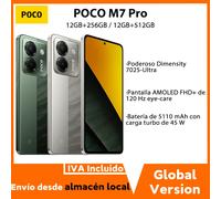 【Marchio+】 Il più recente POCO M7 Pro 5G Versione globale Dimensity 7025-Ultra 120Hz FHD+ Display AMOLED per la cura degli occhi Batteria 5110mAh NFC