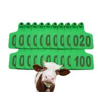 Marchio per animali, 100 pezzi di etichette for mucche numerate da 001 a 1000, auricolari for animali allevamento, for l'identificazione degli(Green 4 * 5cm (1.57 * 1.96in),501-600)