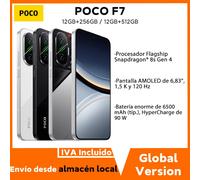 Versione globale POCO F7 5G Snapdragon 8s Gen 4 Cellulare 50MP doppia fotocamera 6.83'' 1.5K Display IP68 6500mAh 90W HyperCharge Global Version Black
