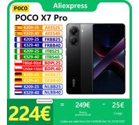 【Marchio+】POCO X7 Pro Smartphone Dimensity 8400-Ultra 6000mAh 90W HyperCharge Display AMOLED da 6,67" NFC Xiaomi HyperOS 2 12GB 256GB Green