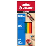 Marchio Velcro - Gestione cavi ONE-WRAP, Fascette autobloccanti, riutilizzabili, 8" x 1/2", 5 ct - Multicolore