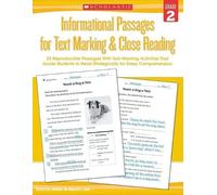 Marcia Miller M Informational Passages for Text Marking & Close Read (Tascabile)