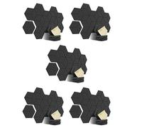 Marclix Confezione da 60 fonoassorbenti autoadesivi, per isolamento acustico e trattamento acustico, colore nero