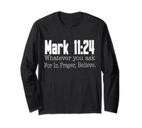 Marco 11:24 Versetto biblico Religioso Cristiano Maglia a Manica