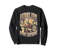 Marco Aurelio Stoica Filosofia Imperatore Vintage Bootleg Felpa
