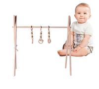 Marco De Gimnasio De Juego De Madera: Soporte De Plegable, Actividad Natural Para Bebés, Juguetes Sensoriales Desmontables | Diseño De Construcción De Madera Lisa Ecológica, Estimulación