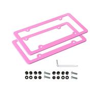 Marco de matr cula rosa XLSFPY, 2 piezas, soporte de matr cula universal para autom vil americano, resistente a la oxidaci n y a los golpes.