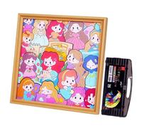 Marco De rompecabezass- 30x3 0cm Juguetes Educativos Para Colorear De Madera | rompecabezass De Dibujos Animados Para Pintar | Para Niños, Niñas, Hogar, Viajes, Escuela En Casa, Sala De Juego