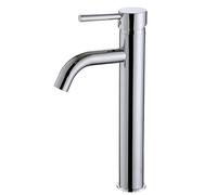 Marco Mammoliti | Miscelatore Lavabo Bagno Monocomando Luvola 35 Cromo in Ottone con Piletta Click Clack, Altezza Bocca 170mm, 31x17x5cm