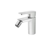 Marco Mammoliti | Miscelatore Rubinetto Bidet Monocomando Maibel Cromo in Ottone con Asta Saltarello e Piletta, Rubinetto Soft Square, 14,2x13,8x4,5cm