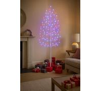 Marco Paul - Albero di Natale pre-illuminato da 1,8 m, decorazione natalizia per esterni, con 480 LED multicolore che si illuminano a corrente, per interni ed esterni, decorazione natalizia per casa e