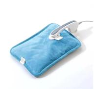 Marco Paul - Borsa dell'acqua calda elettrica ricaricabile blu - perfetta per scaldamani e sollievo dal dolore, 30 cm x 20 cm, cuscino termico elettrico per dolori mestruali, compatto e portatile per