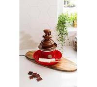 Marco Paul - Fontana per cioccolata calda con set per fonduta, set da cucina con salsa al cioccolato, vassoio antigoccia, vassoio per alimenti, ideale per feste di Halloween con marshmallow e dolcetti