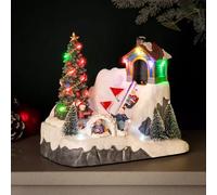 Marco Paul - Ornamenti natalizi che si illuminano - Ornamenti natalizi per paesaggi natalizi in movimento, decorazioni natalizie per interni per decorazione da tavolo, davanzale della finestra,