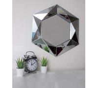 Marco Paul - Specchio da parete con taglio a gioiello smussato, a forma di specchio da parete per la casa, accessorio decorativo moderno, per corridoio, camera da letto, bagno