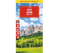 Marco Polo Alps Travel Map: Road Map for Road Trips with Top Sights and Scenic Routes (Folded Map): Straßenkarte und Autokarte mit sehenswerten Strecken, Highlights und digitaler Erweiterung