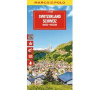 Marco Polo Switzerland Travel Map: Road Map for Road Trips with Top Sights and Scenic Routes (Folded Map): Straßenkarte und Autokarte mit sehenswerten Strecken, Highlights und digitaler Erweiterung