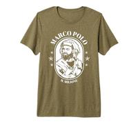 Marco Polo T-Shirt Scrittore Explorer Italiano Maglietta Premium