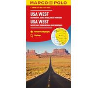 USA West Marco Polo Map: Pacific Coast, Sierra Nevada, Rocky Mountains