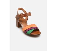 MARCO TOZZI Sandalo da donna plantare Feel Me morbido Vegano fodera interna morbida Moderno, marrone (COGNAC MULTI), 41 EU