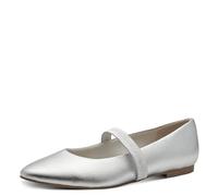 Marco Tozzi Ballerine da Donna con Cinturino a Punta, Argento, 38 EU