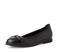 MARCO TOZZI Ballerine da Donna in Pelle Elegante, Nero, 37 EU
