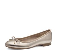 MARCO TOZZI Ballerine Donna con Fiocco Vegane, Beige (Platinum), 38 EU