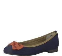 MARCO TOZZI Ballerine Donna con Fiocco Vegane, Multicolore (Navy Multi 1), 38 EU