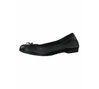 MARCO TOZZI Ballerine Donna in Pelle con Fiocco, Nero (Schwarz 1), 37 EU