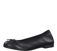MARCO TOZZI Ballerine Donna in Pelle con Fiocco, Nero (Schwarz), 37 EU