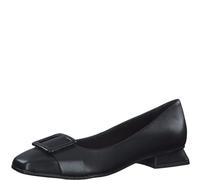 MARCO TOZZI Ballerine Donna in Pelle con Tacco a Blocco, Nero (Schwarz), 39 EU
