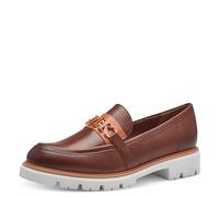 MARCO TOZZI by Guido Maria Kretschmer Slipper Donna con Tacco a Blocco Eleganti, Marrone (Cognac Comb), 41 EU