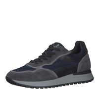 MARCO TOZZI by Guido Maria Kretschmer Sneaker da Uomo Piatte in Pelle con Suola Spessa, Grigio Scuro Blu Marino, 44 EU