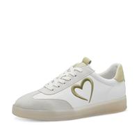 MARCO TOZZI by Guido Maria Kretschmer - Sneaker Piatte da Donna con Lacci per Il Tempo Libero, Lime, Bianco, 38 EU
