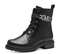 MARCO TOZZI by Guido Maria Kretschmer stivaletti da donna in similpelle con allacciatura e zip color nero (black/gold) 37 EU